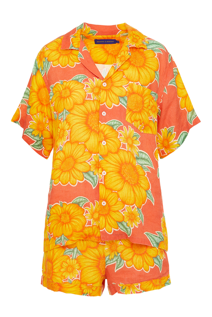 Tithonia Floral-Print Pajama Set